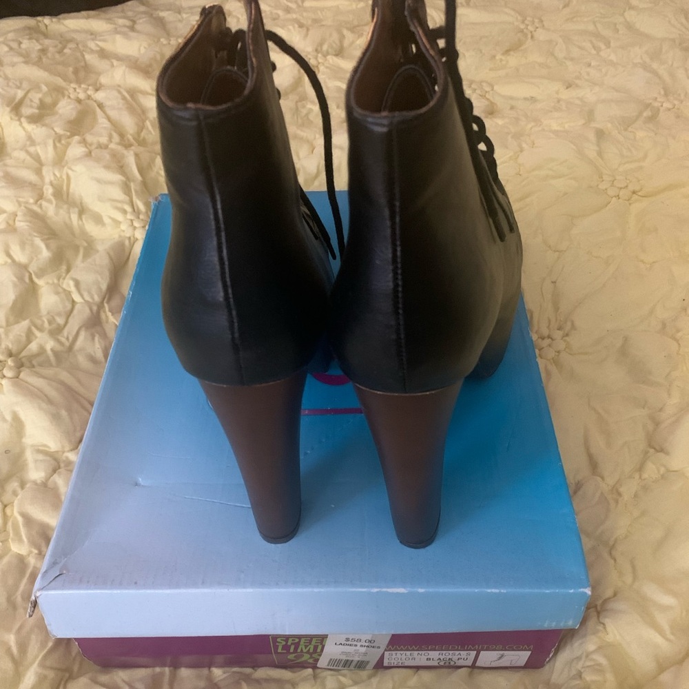 Black vegan booties